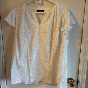 Lane Bryant Elegant White Lace Blouse